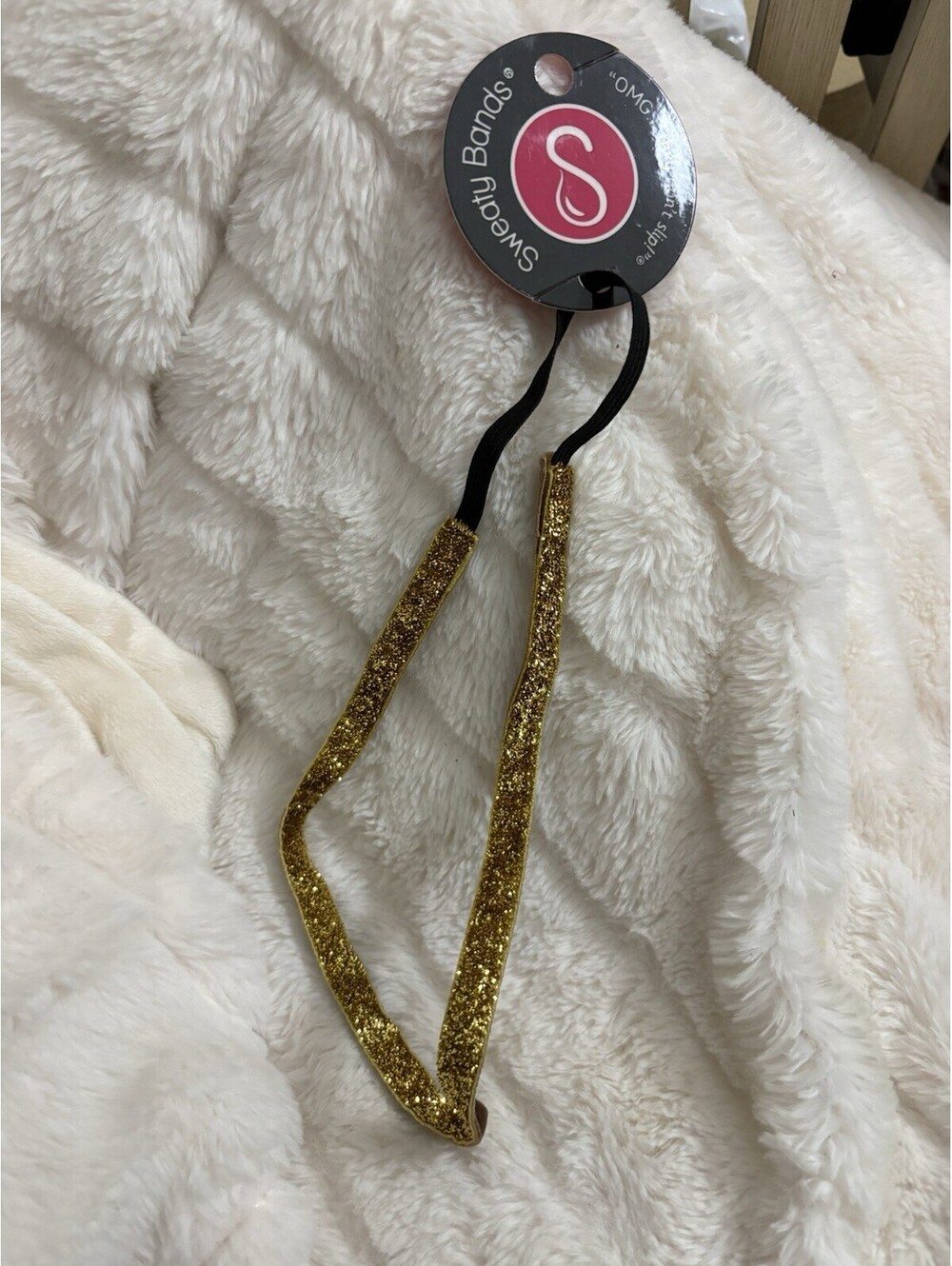 Gold Glitter Sweaty Band